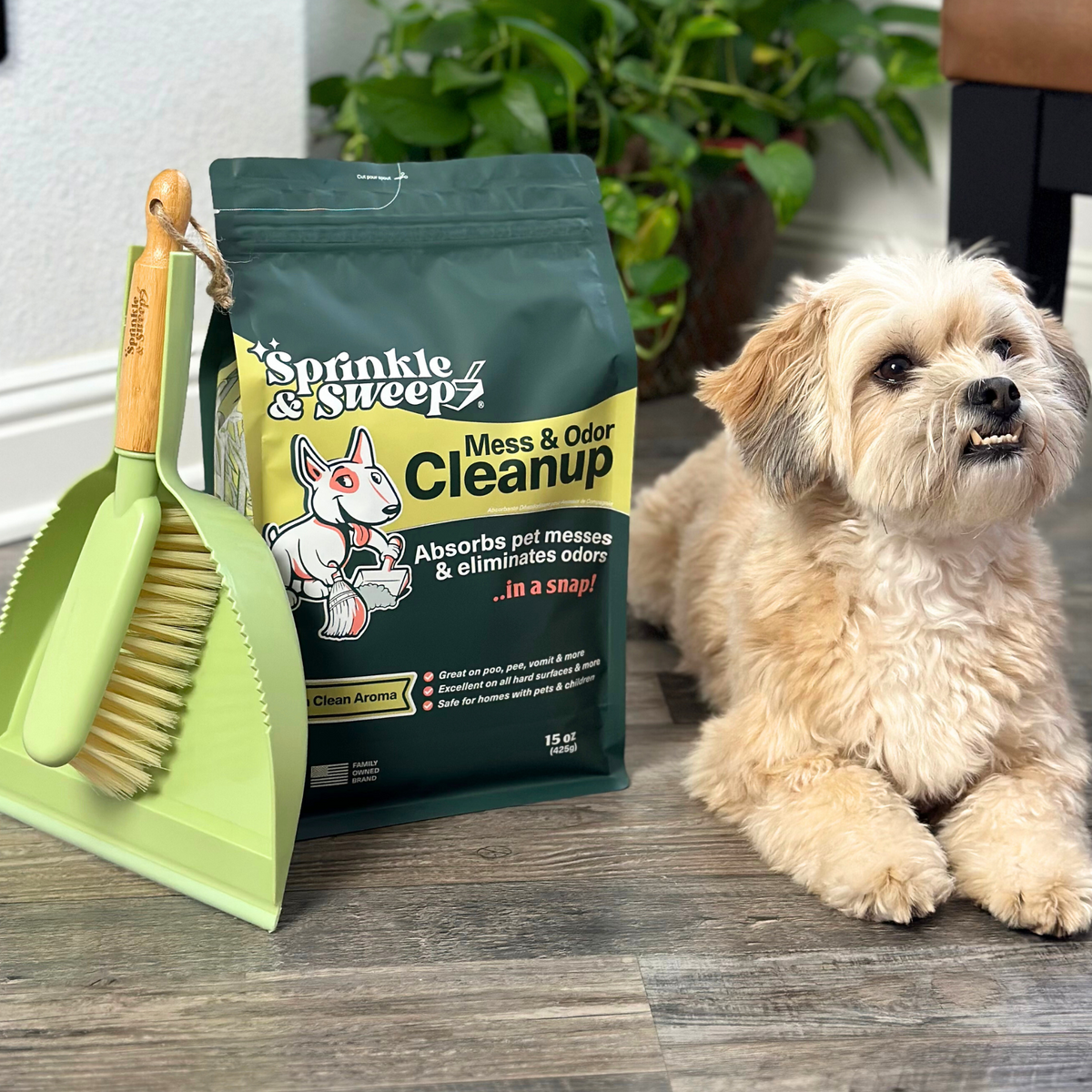 Sprinkle Mess Sprinkle & Sweep Pet Mess and Odour Clean Up (12 oz) – Roamwild