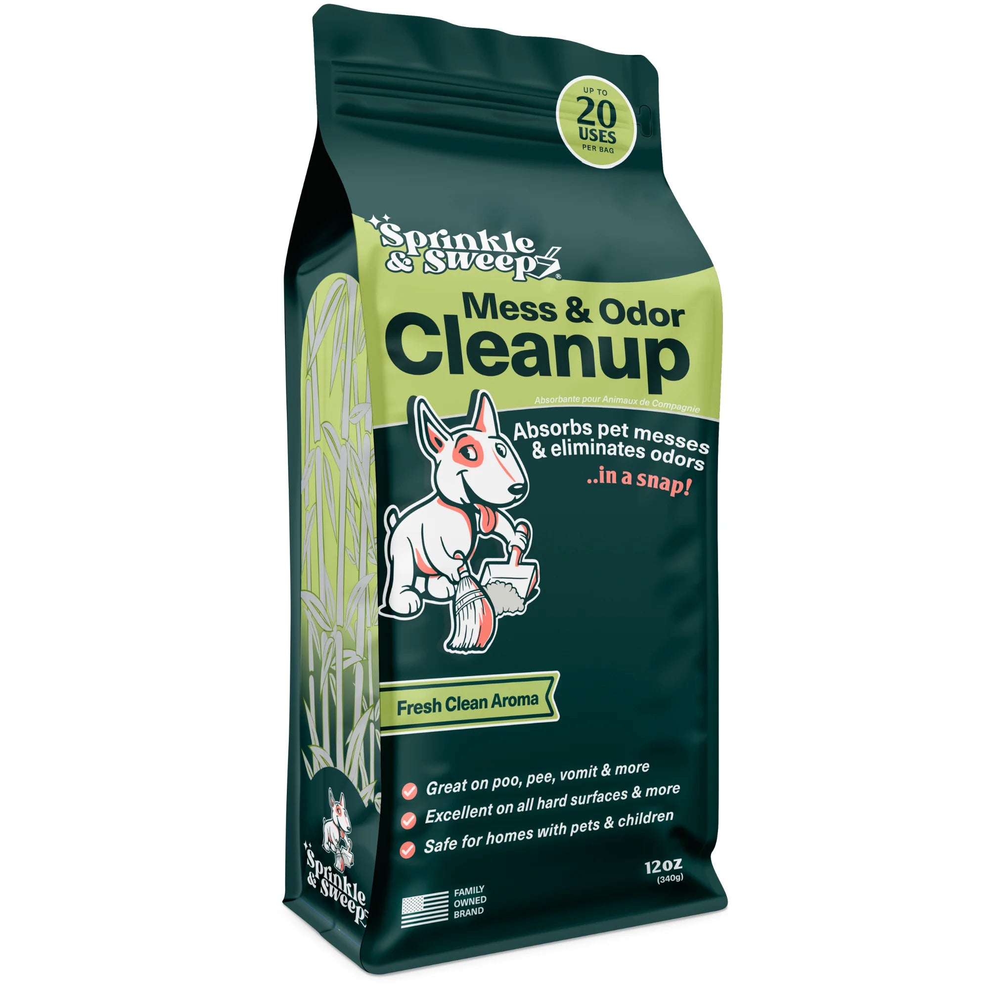 Sprinkle & Sweep Pet Mess and Odour Clean Up (12 oz)