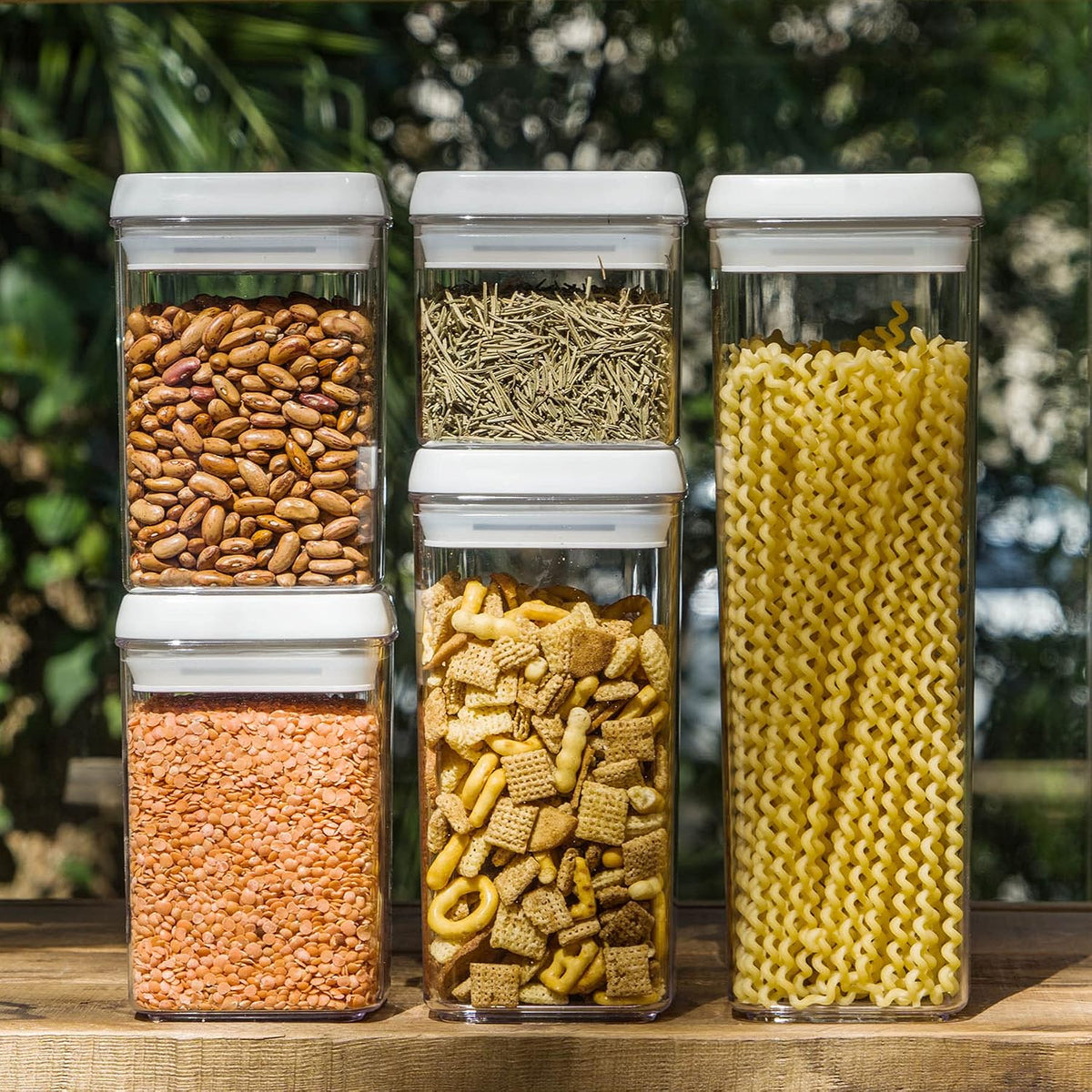 Felli Flip Tite Storage Container with Lid 4" Airtight (Variety 5 Pack)