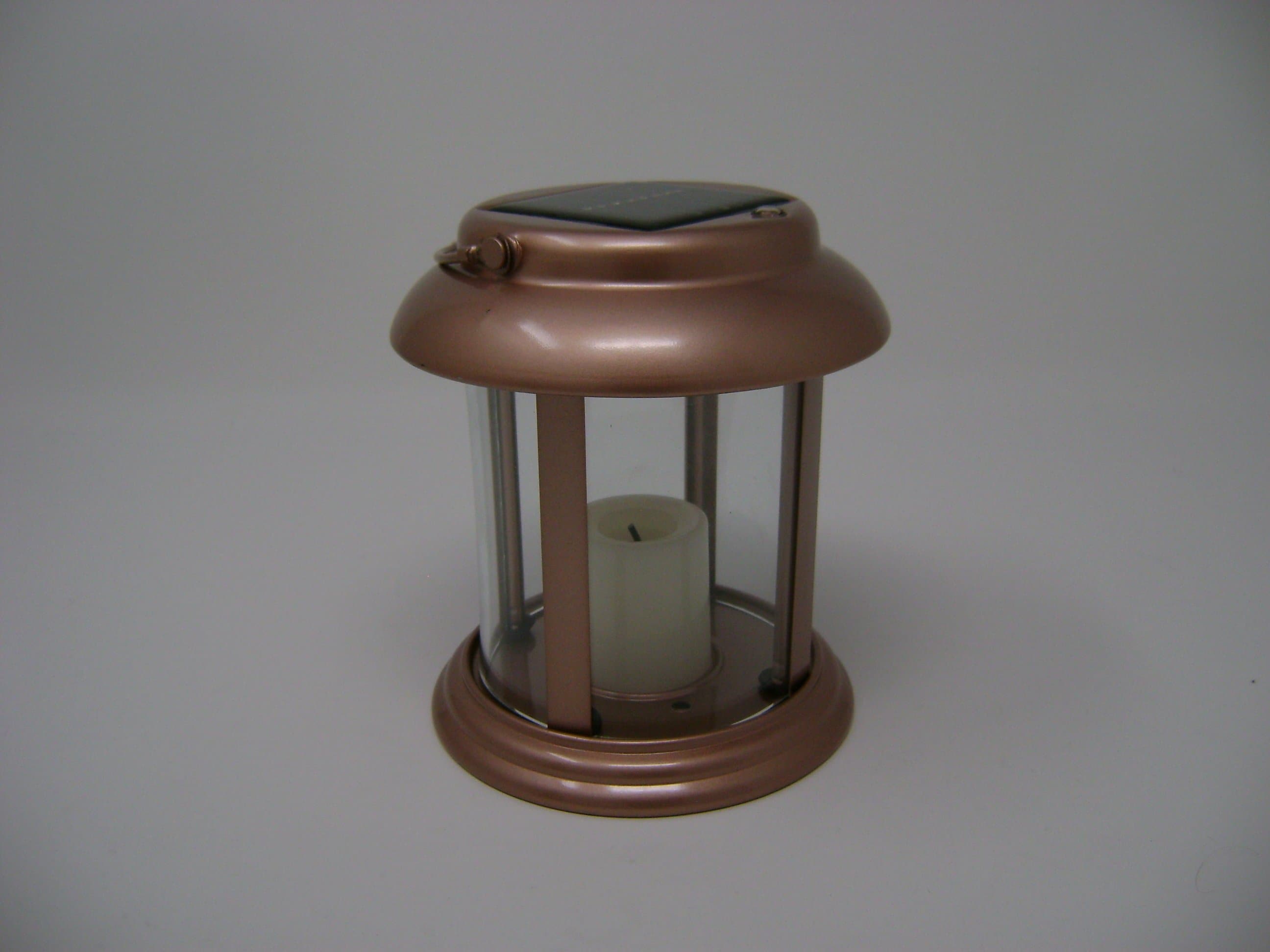 Paradise - Brass Solar Power Flickering Candle Lantern