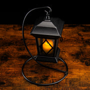 Black Ornate Battery Operated Lantern