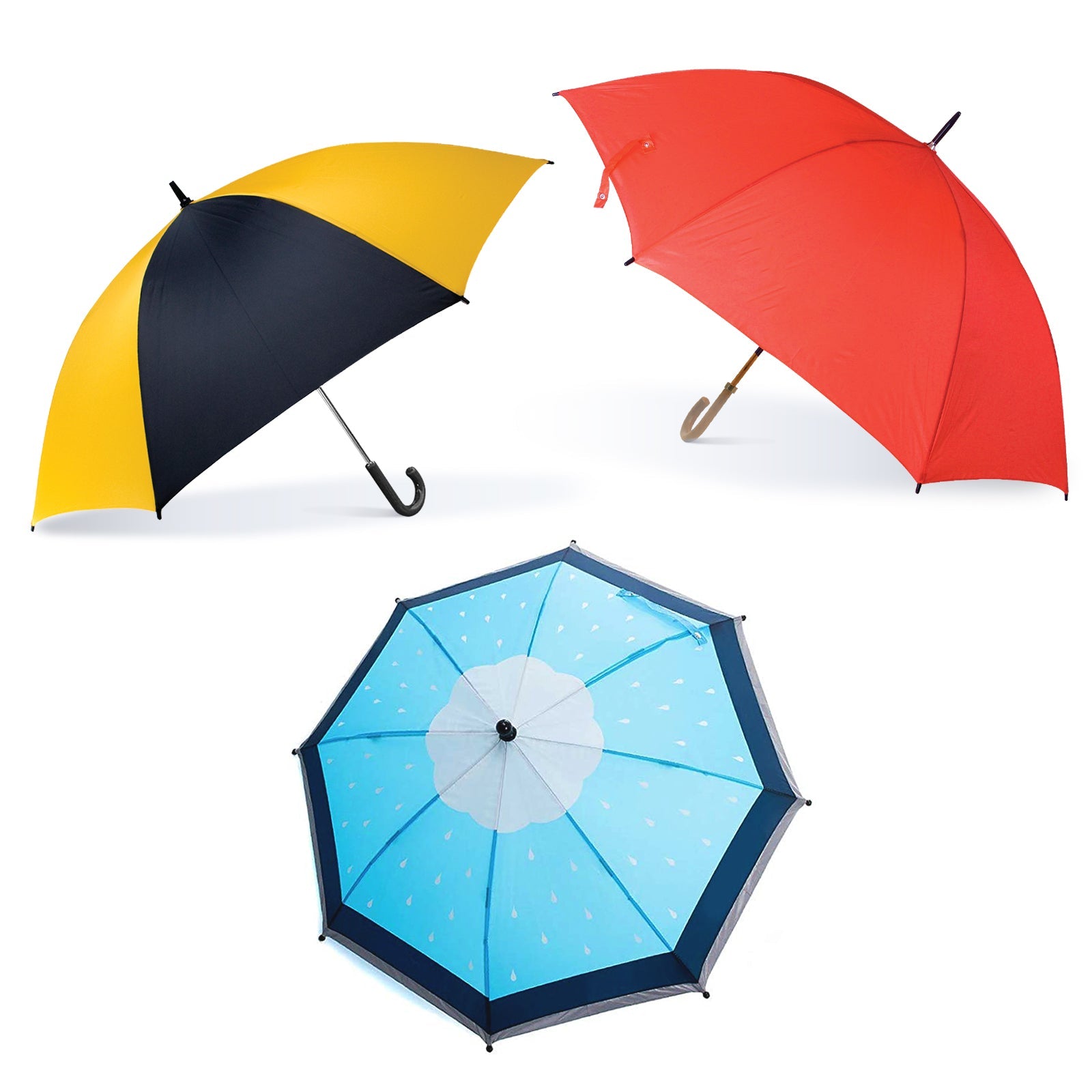 Fibreglass Wind Proof Packs of Golf Umbrellas With Random Logos