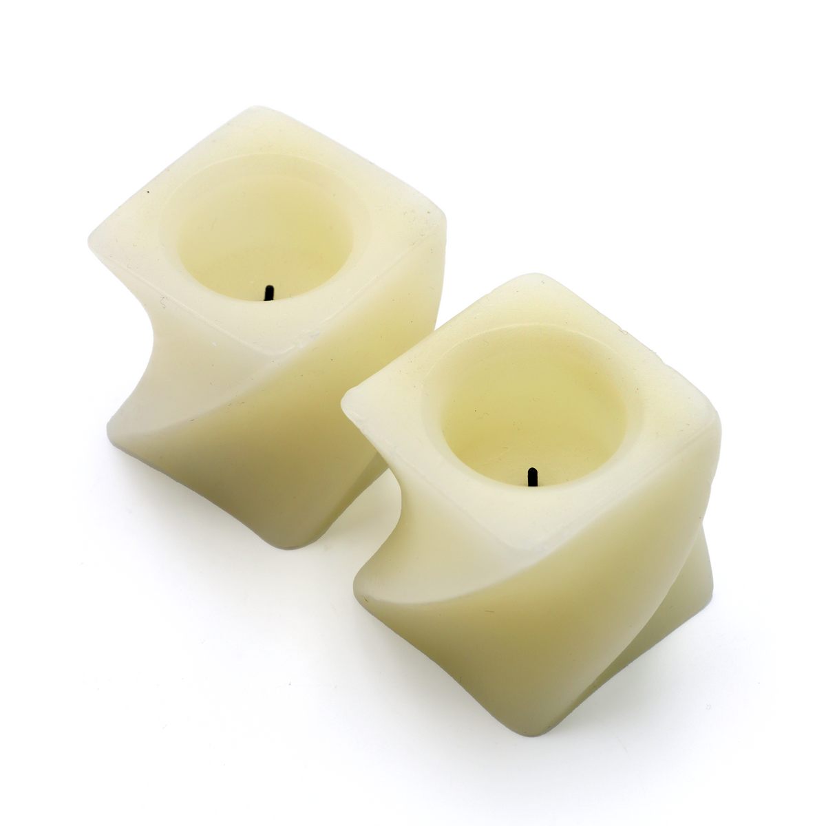 Mini Batterijkaars Crème 2 Pack 'Twist' 